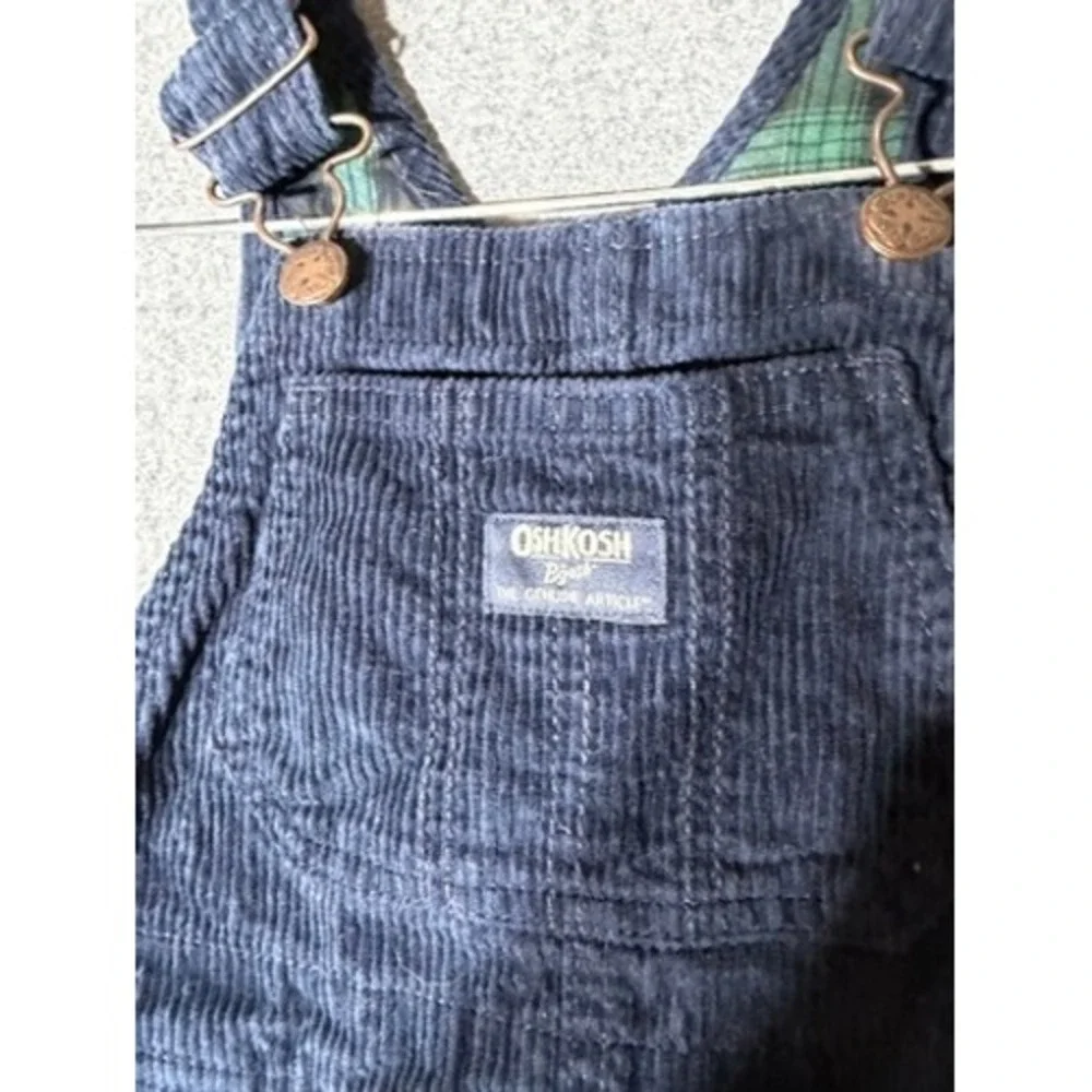 OshKosh Bgosh Kids Navy Blue Corduroy Overalls Size 4T Carpenter Pants 4T/4A
